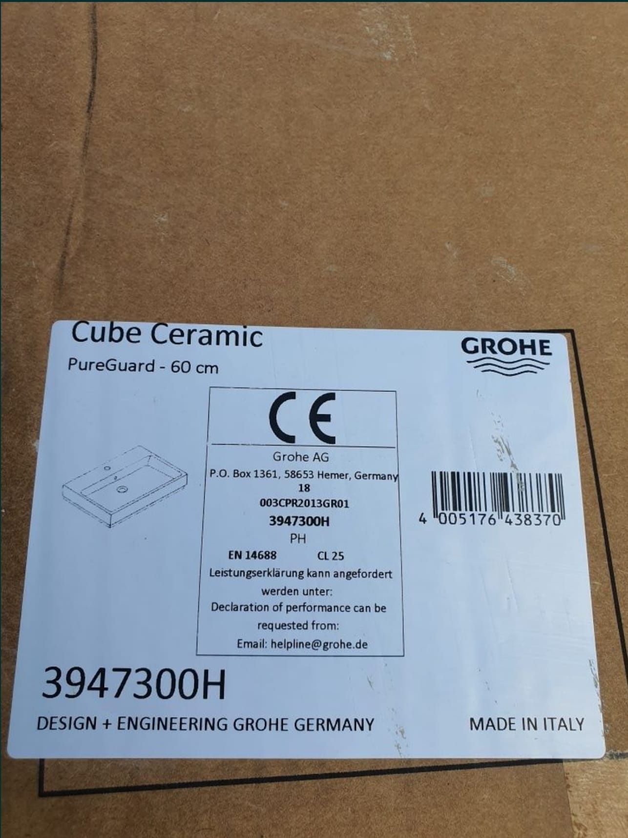 Umywalka grohe cube ceramic