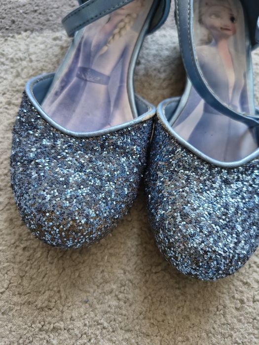 Balerinki brokatowe z Elsą