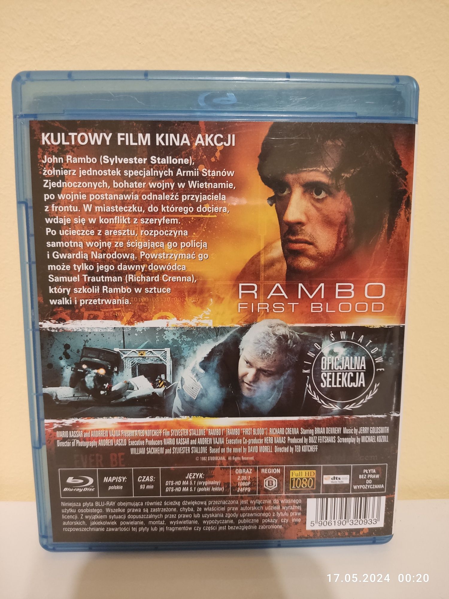 Rambo Pierwsza krew Blu ray lektor napisy PL