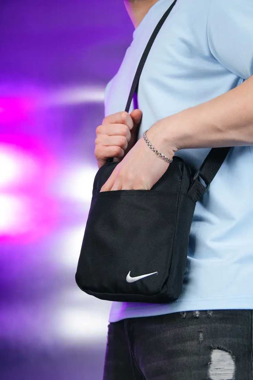 Сумка мужская через плечо Nike Барсетка мессенджер Найк черная