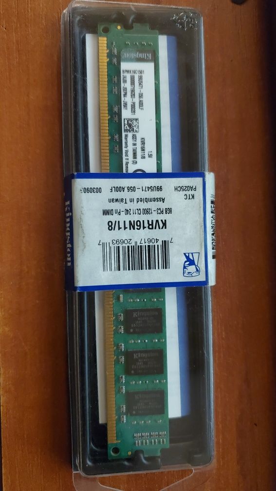 Оперативная память 8Гб 8Gb DDR3 1600 Kingston KVR16N11/8 оригінал