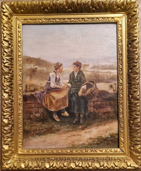 Obraz olejny na płótnie - Zakochani - XIX wiek