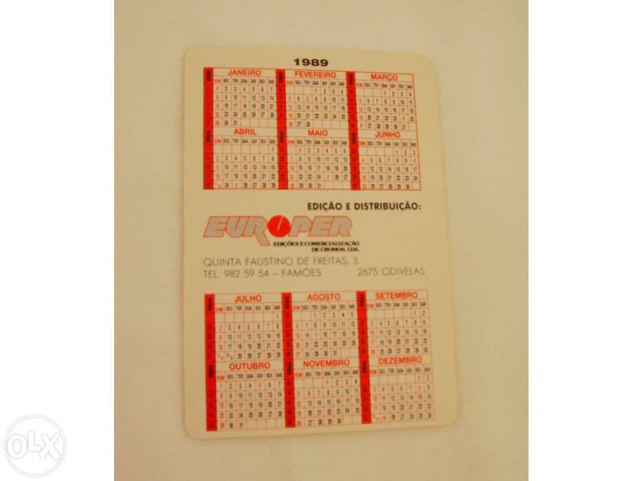 Calendário de Aviões - Tarrant Tabor - 1989