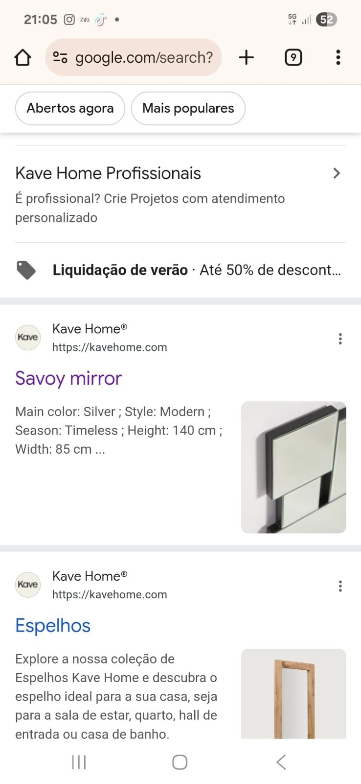 Espelho Savoy 140cm por 85cm