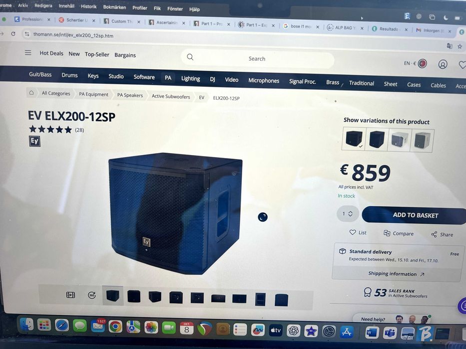 EV Subwoofer ELX 200-12 SP
