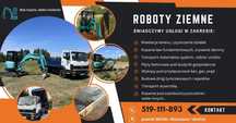 Uslugi koparką, wywrotką- roboty ziemne; płyty betonowe