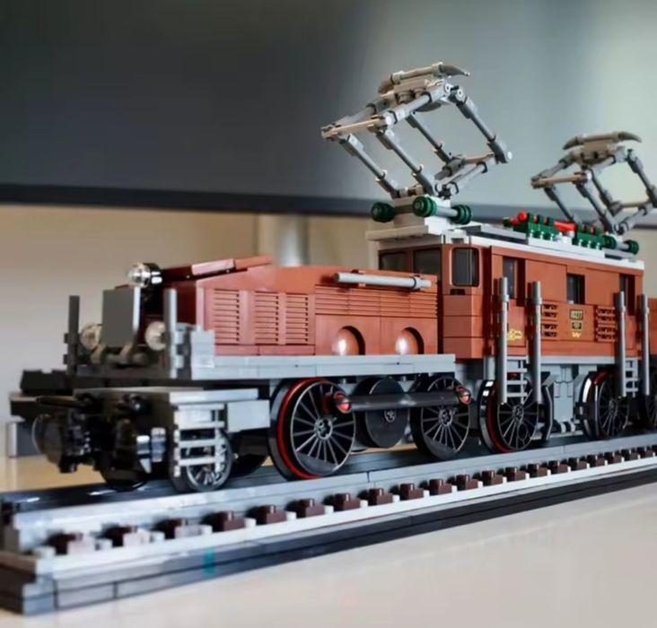 Конструктор 1в1 Lego 10277 Локомотив Крокодил  . 1271 деталей Лего