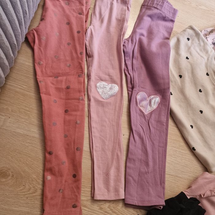 H&m zestaw ubran bluzy leginsy 128 paka