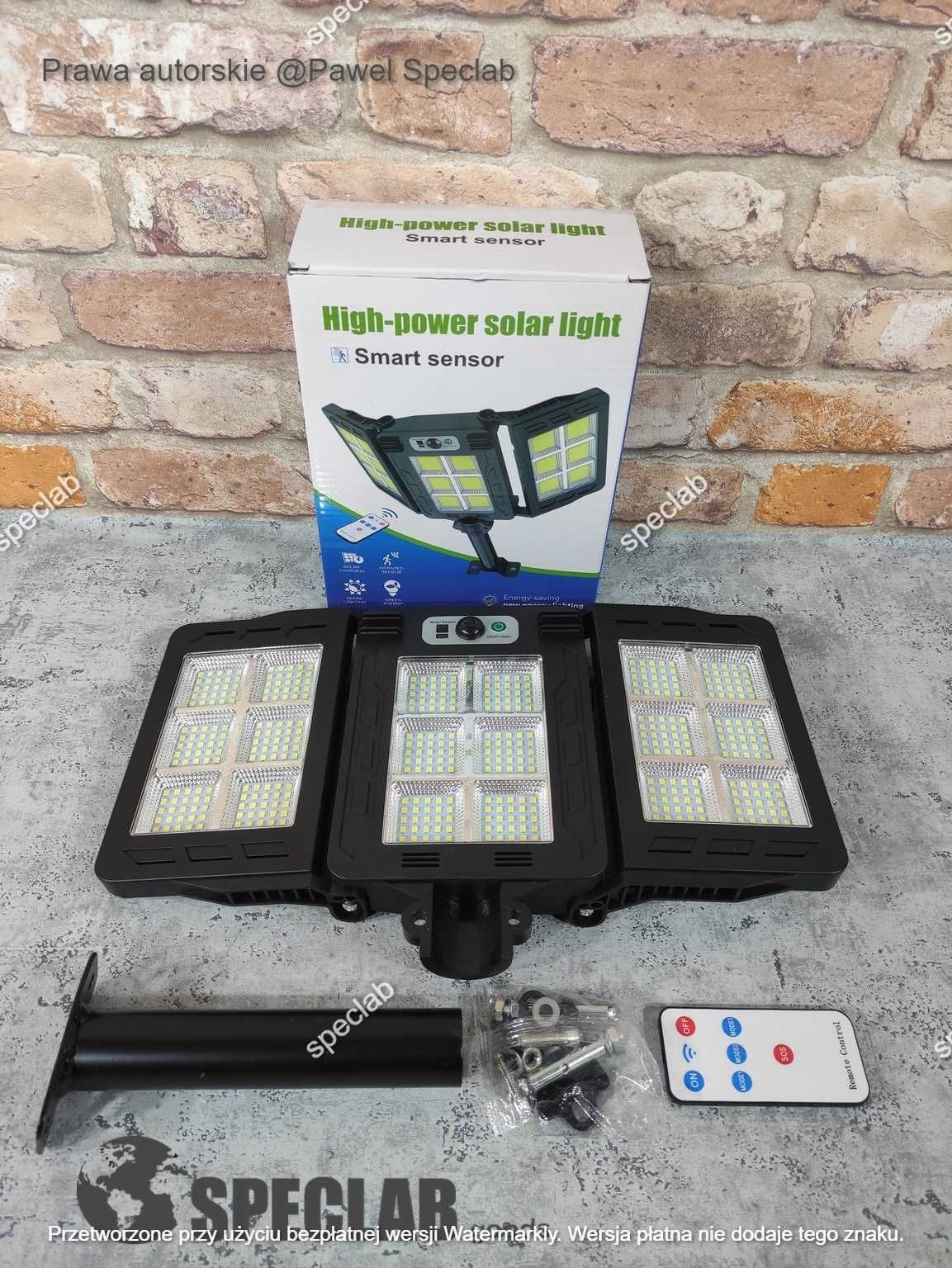 Reflektor solarny z czujnikiem ruchu: 3 głowicy/3 tryby(7512)