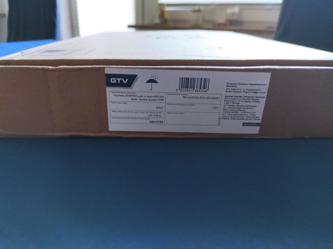 Szuflada GTV AXIS PRO PUSH TO OPEN bardzo wysoka GTV H199 L400