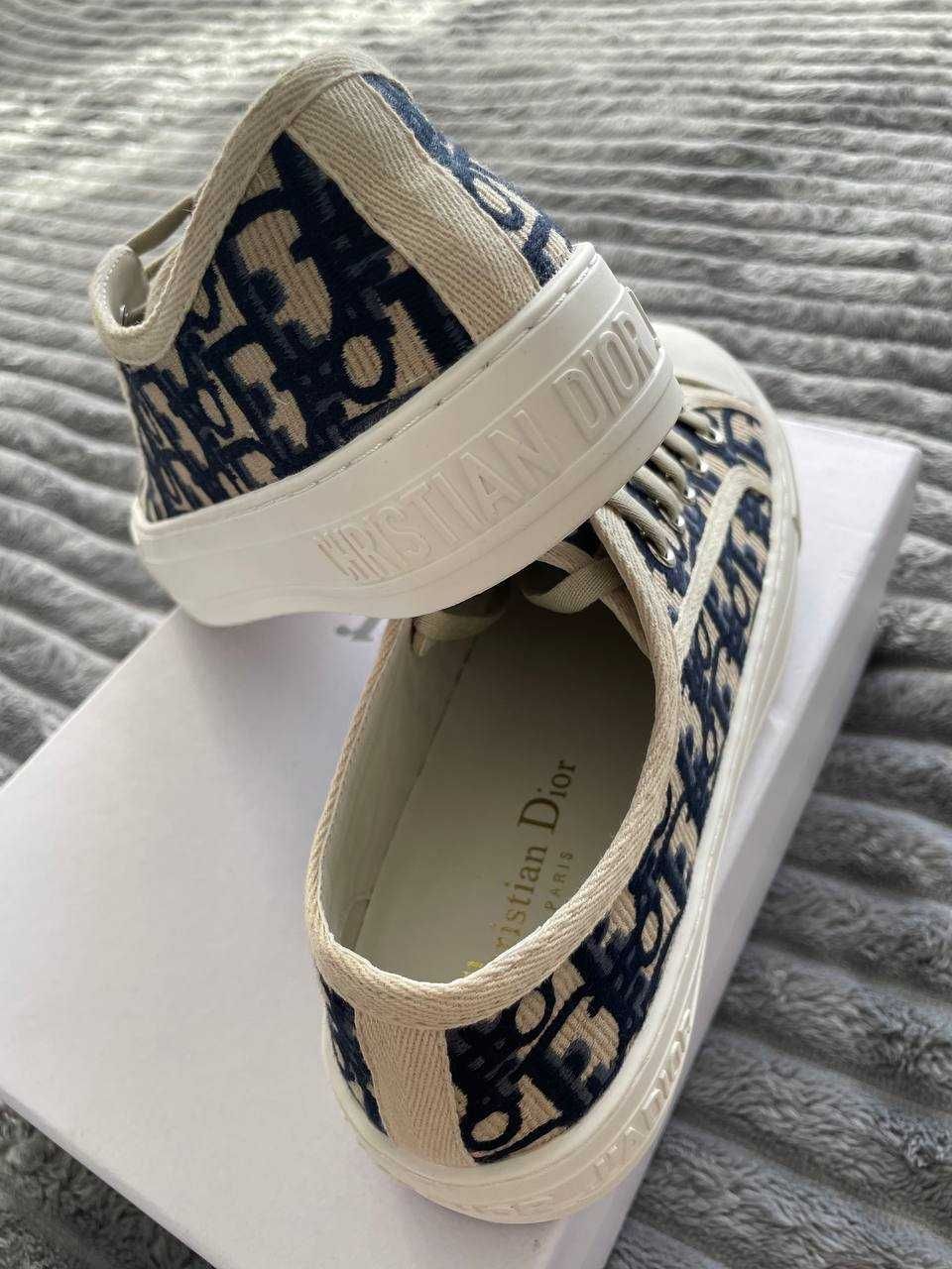 Жіночі кеди Dior (Діор) чорно-бежеві 36-37, 38 розмір (23,5-24 см)