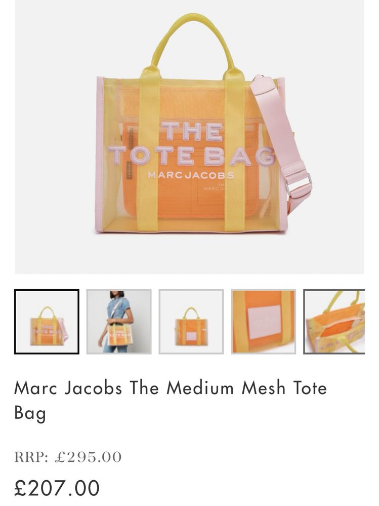 Сумка marc jacobs оригинал tote bag, mesh tote bag