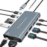 Olycism Stacja dokująca USB C z podwójnym HDMI 12 w 1 Multi-function