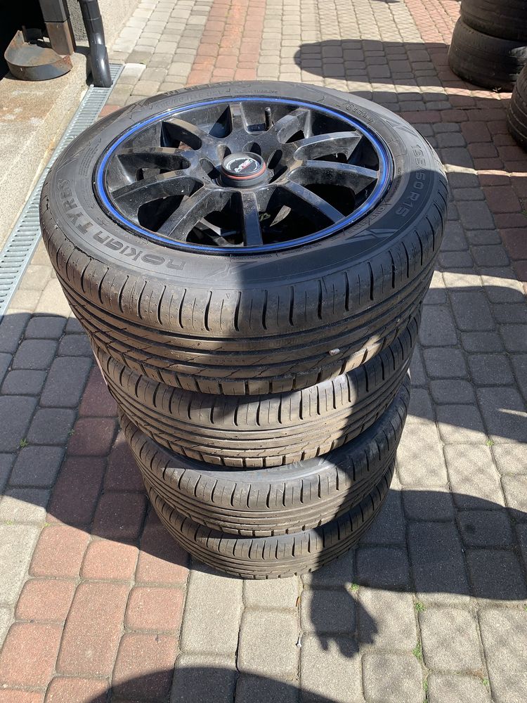 Alufelgi HRS 15 cali opony jak nowe nokian