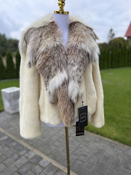 Futro naturalne z norek, grzbiety, lis M L