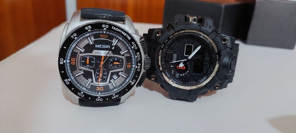Relógios Cronograph 1 Preto e 1 Cinza