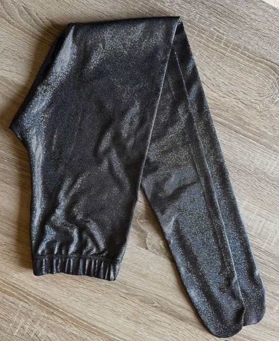 Calzedonia rajstopy legginsy holograficzne M