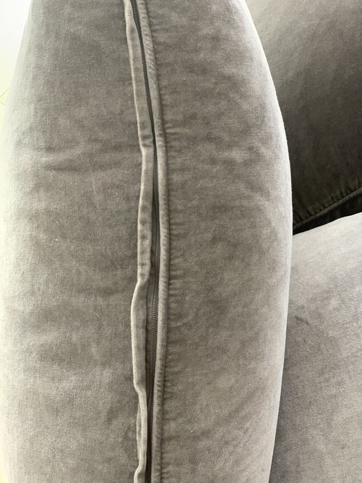 Almofadas 50x50 de veludo cinza prata