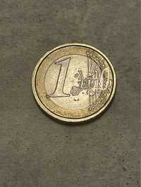 1 euro destrukt Włochy 2002 Leonardo da vinci błąd menniczy