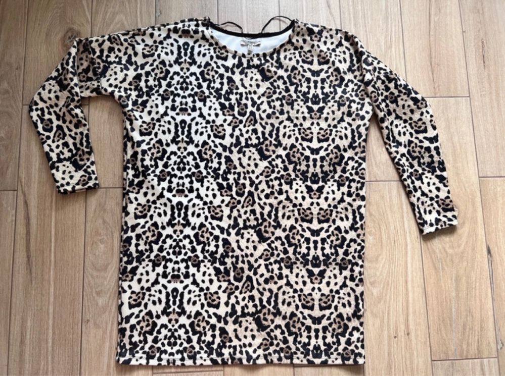 Sukienka ZARA oversize leopardowa - rozmiar S