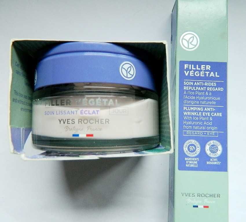 Yves Rocher Filler Vegetal, krem na dzień i krem pod oczy, zestaw