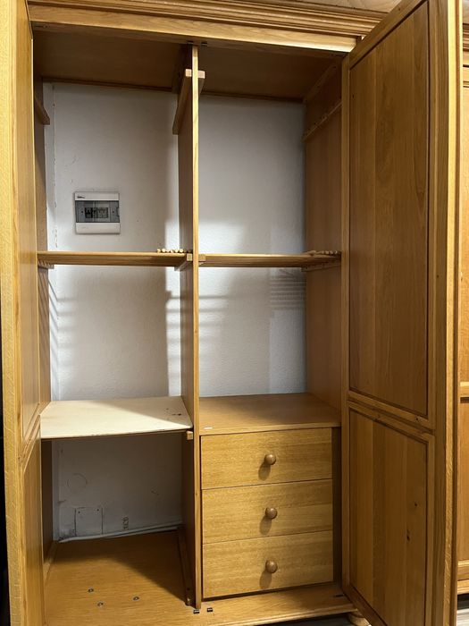 Szafa trzydrzwiowa drewniana dębowa jasny dąb elegancka FV DOWÓZ