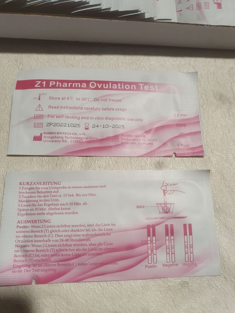 Z1 Pharma® test owulacji - czułość: 10 mIU/ml