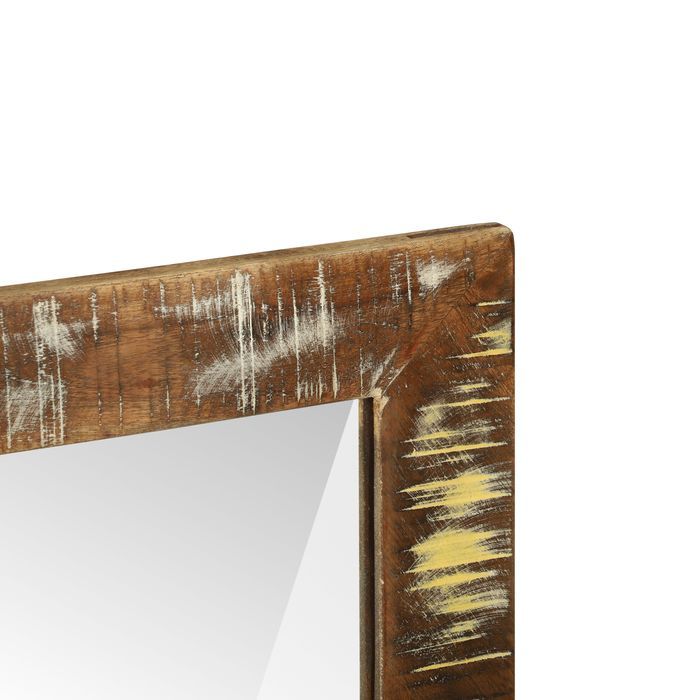 Vidaxl Lustro Łazienkowe 50X22X70 Cm Z Litego Drewna Z Odzysku