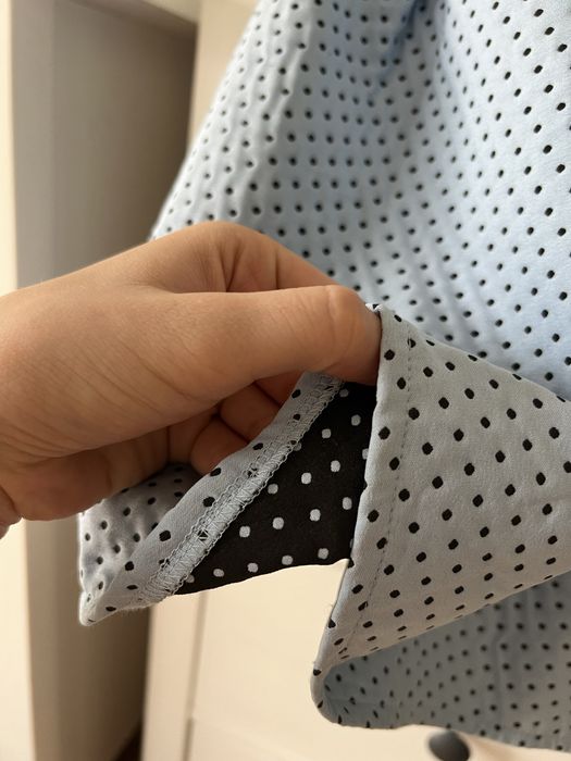 Spódniczka bershka XS/S błękitna w kropki baby blue rozkloszowana y2k