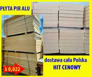Płyta PIR ALU 0,022 w drugim gatunku dostawa gr. 20-160mm CAŁA POLSKA