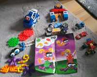 Klocki drewniane,kid k'nex,robot,policja