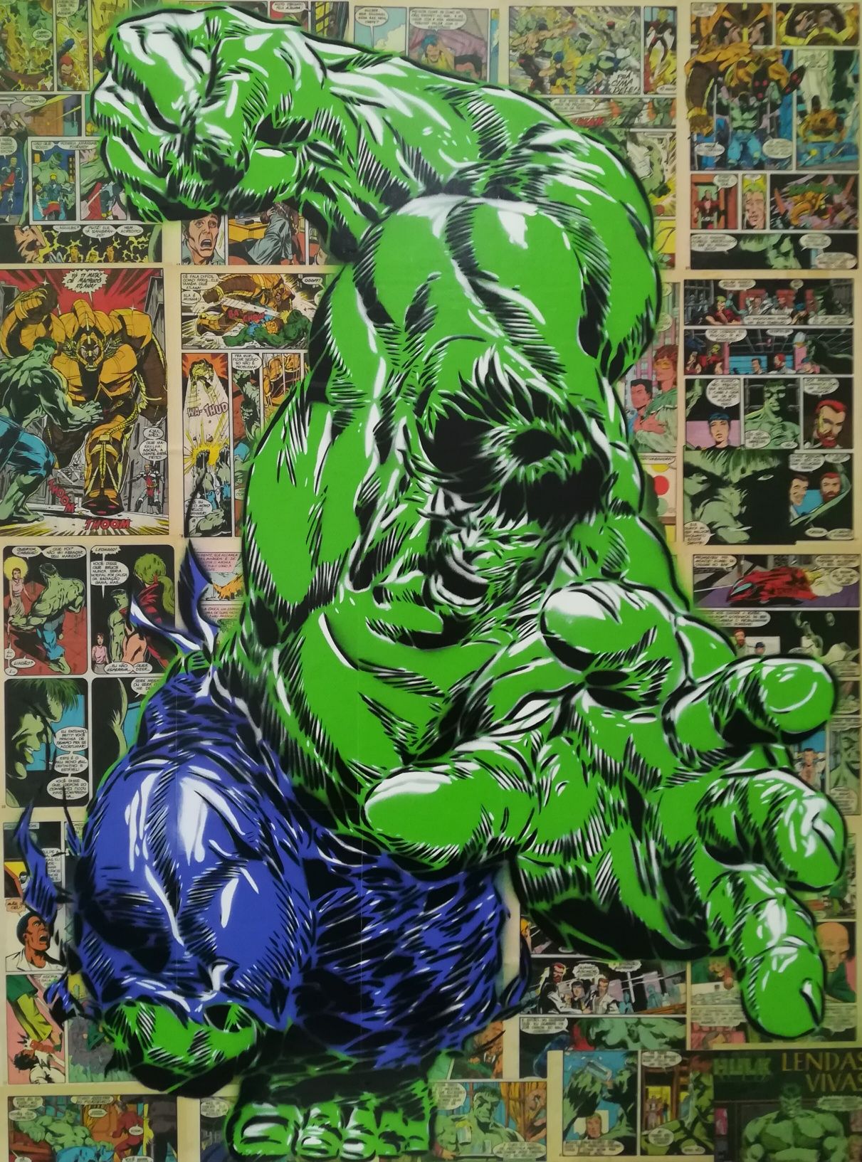 Spiderman, Hulk, Batman... Pinturas originais em tela