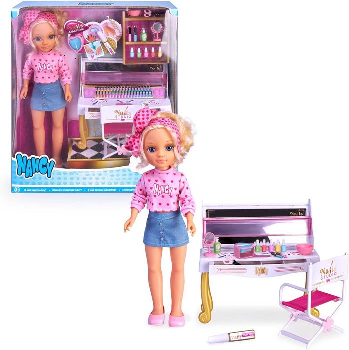 Piękna  Lalka Nancy Nails Style zestaw z akcesoria do paznokci od 3lat
