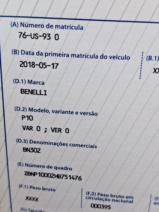 Benelli 302, do ano 2018