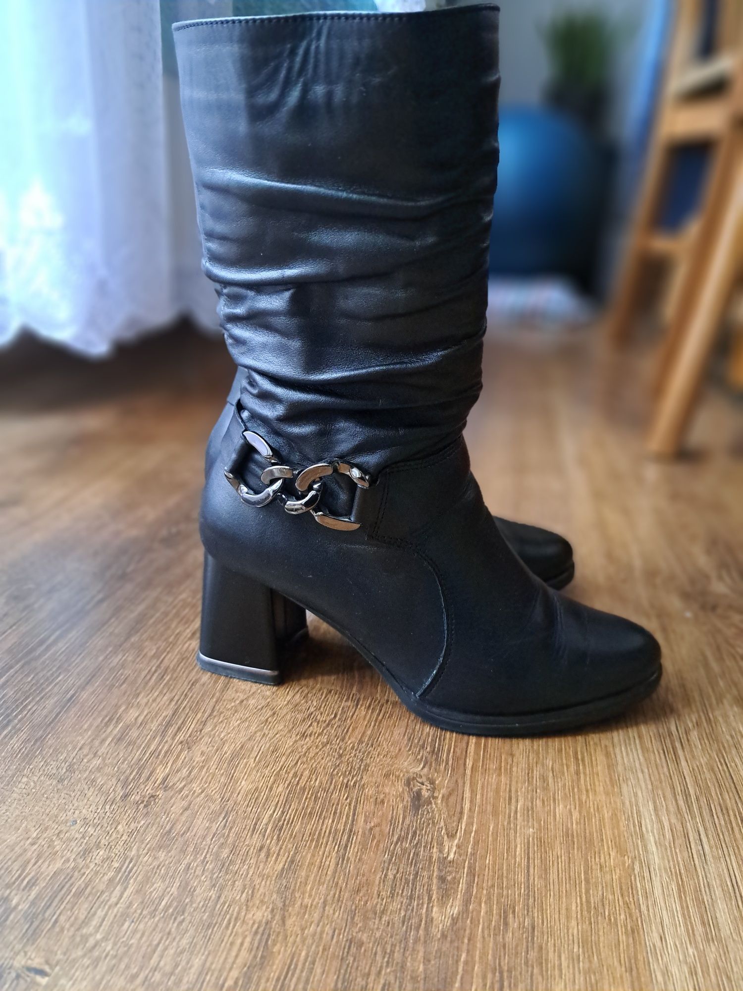 Skórzane buty botki/kozaki lavorazione artigiana