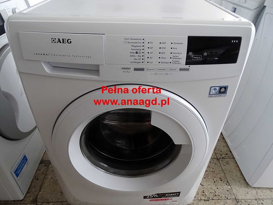 Pralka AEG Autosense A+++ 8 kg GWARANCJA Duży Wybór Sprzętu AGD