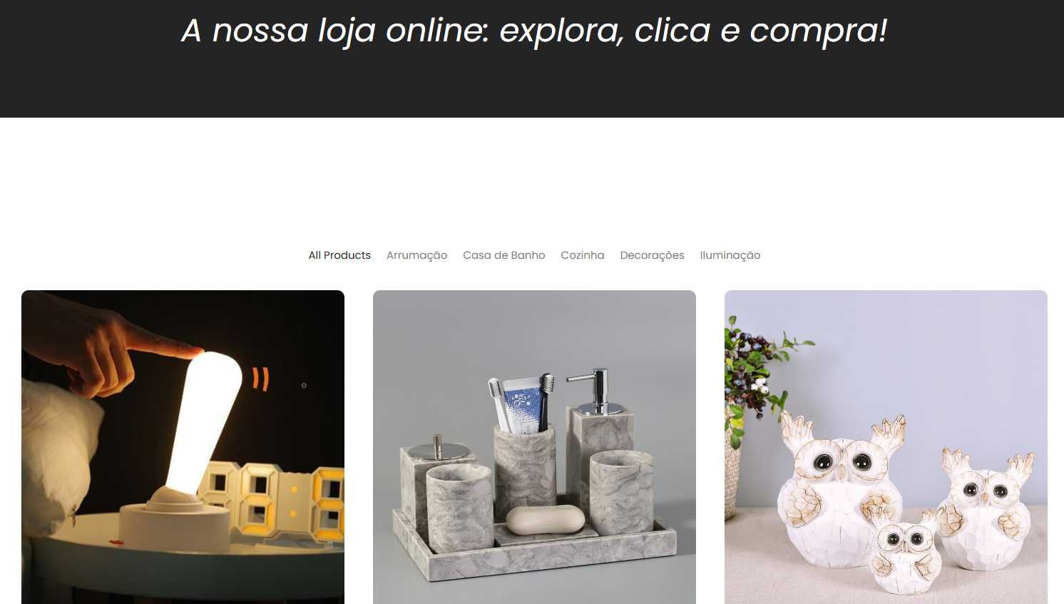 Website / Loja Online Pronto a Utilizar