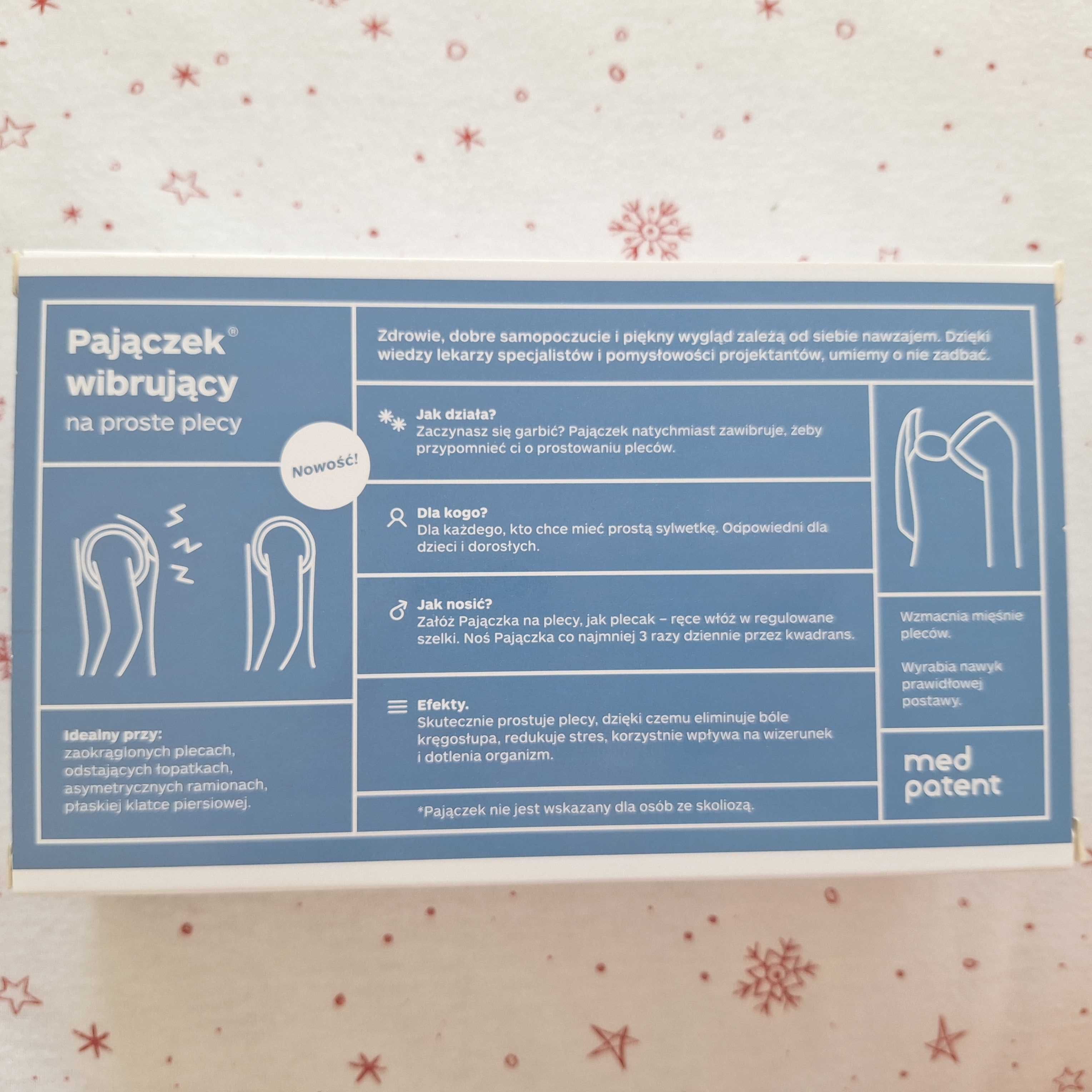 Nowy pajączek wibrujący na proste plecy