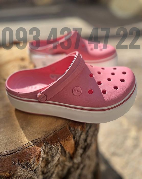 Жіночі крокси на платформі Crocs Crocband Platform Ідеальні Crocs Clog
