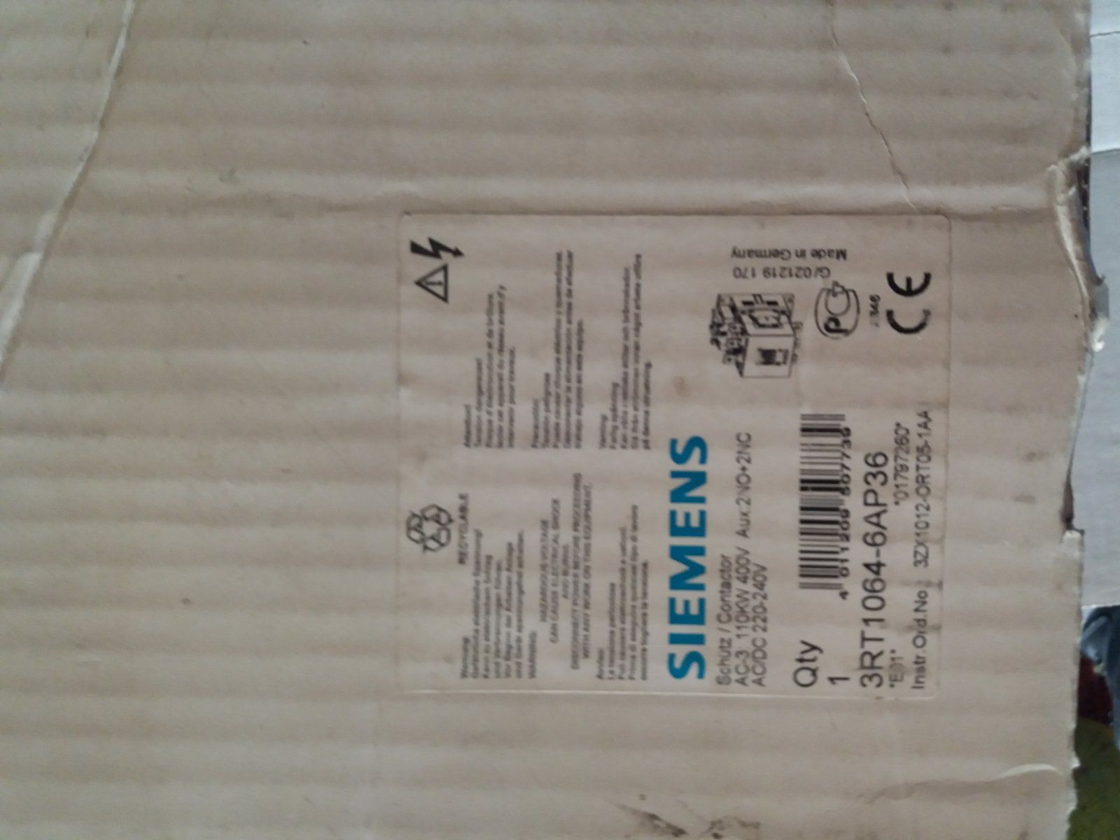 Продам контактор КТН495.Контактор SIEMENS на 225А.