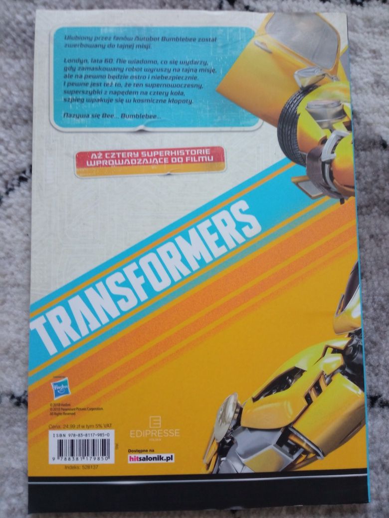 Transformers Wielka Księga Zadań Bumblebee i komiks Transformers