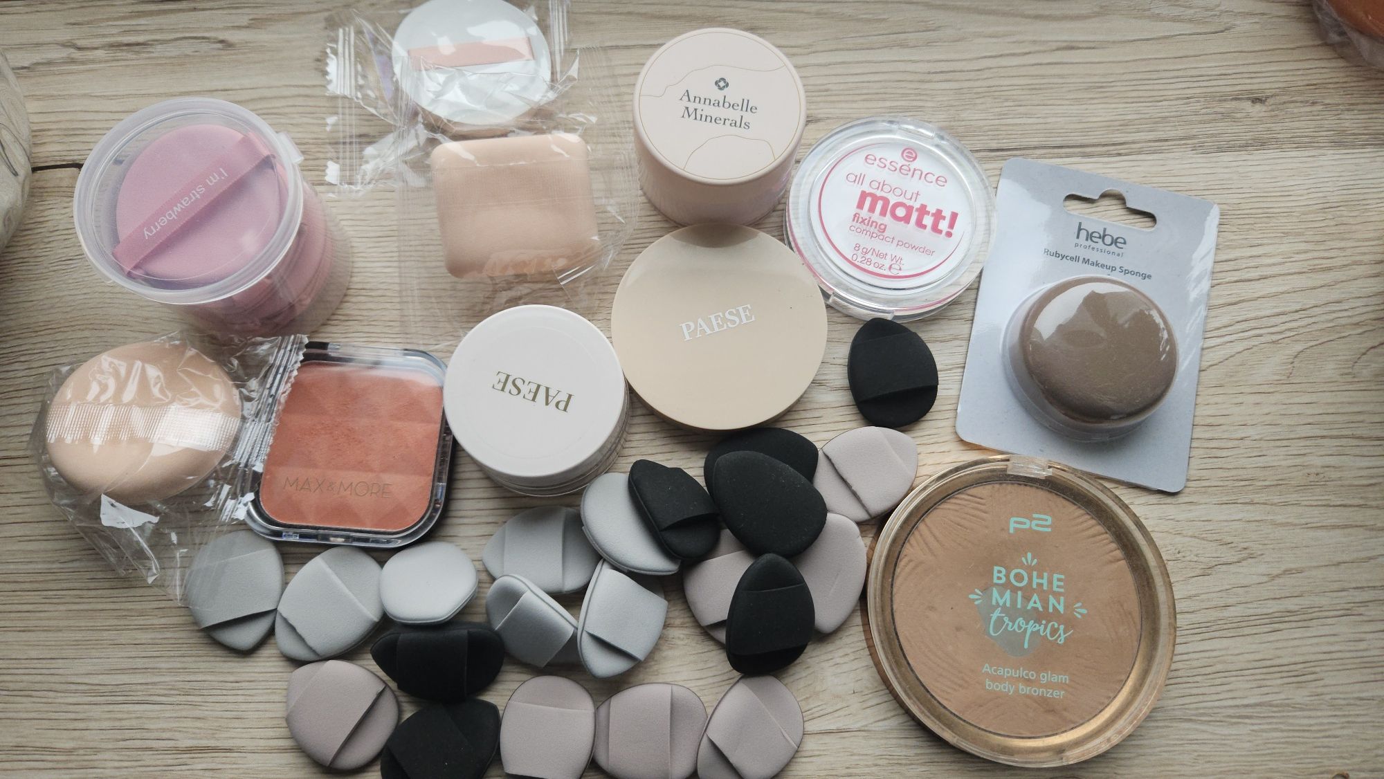 Zestaw puder annabelle mineralny paese rubycell gąbka