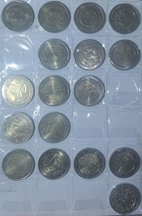 Vendo moedas comemorativas de 2 euros algumas (UNC)