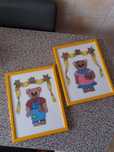 Quadros com bordado em Ponto Cruz