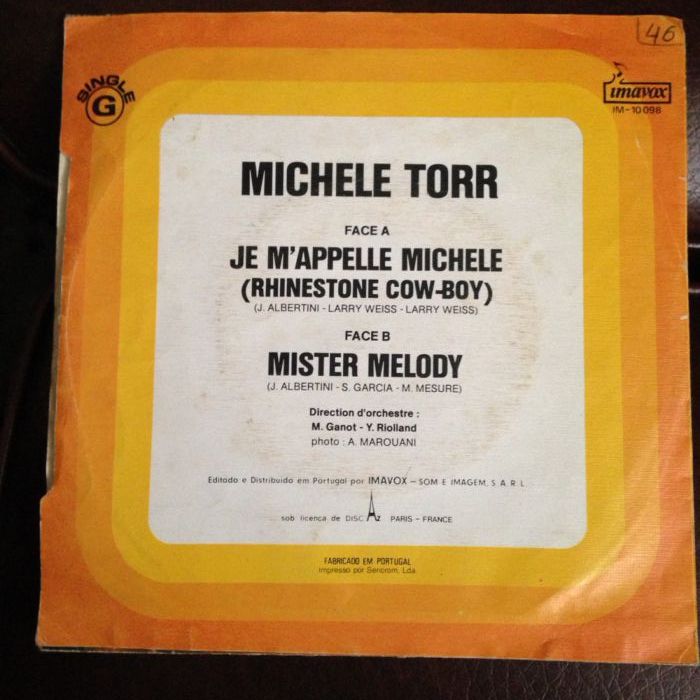 Disco de Vinil - Michéle Torr - Je m'appelle Michele