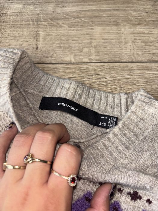 Sweter damski dlugi rekaw cieply mily codzienny jesien zima M/38