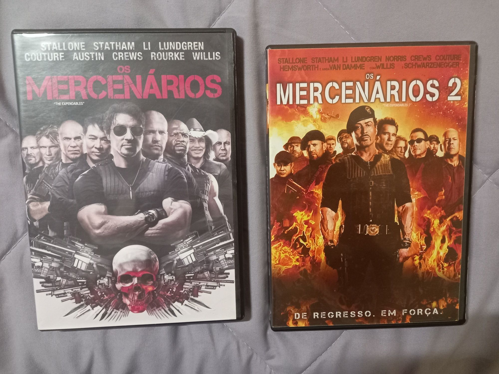 Os Mercenários 1 e 2 filmes