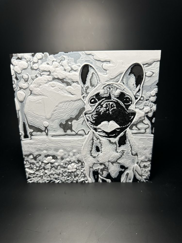 Obraz buldog francuski dekoracja 3d dekor obrazek