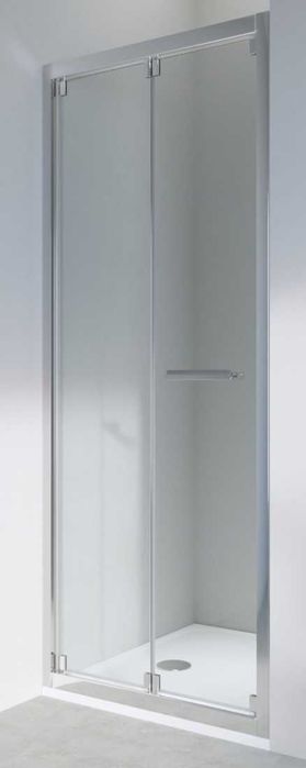 Resguardo duche de vidro fixo 70x190 e porta de fole 90-100x190.