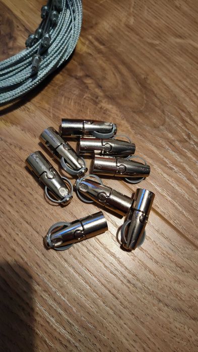 linka stalowa mocowanie zawiesia dekoracje led dekoracja komplet